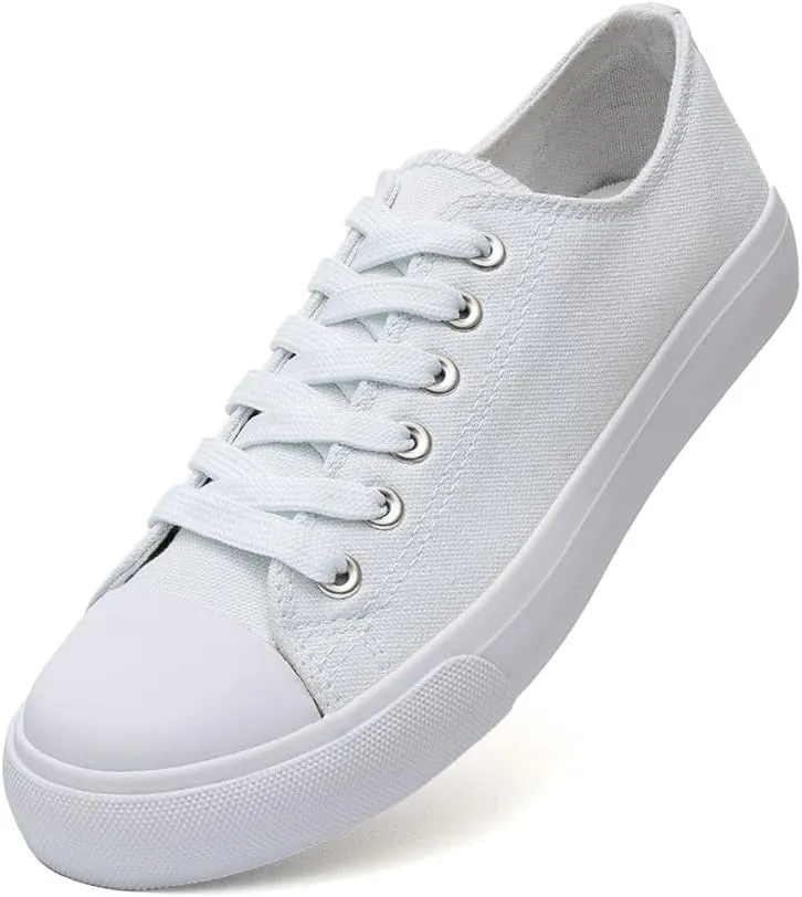 Canvas Shoes for Women Casual Low Top Sneakers Fashion Womens Tennis Shoes for Everyday Wear