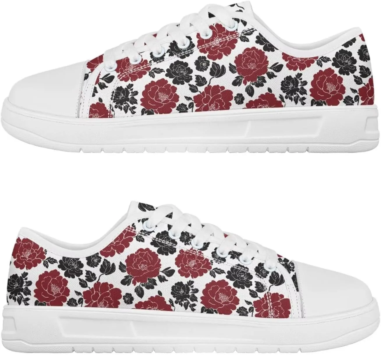 Canvas Shoes for Women Low Top Lace Up Tennis Shoes Girls Fashion Comfortable Sneakers Classic Casual Sneakers