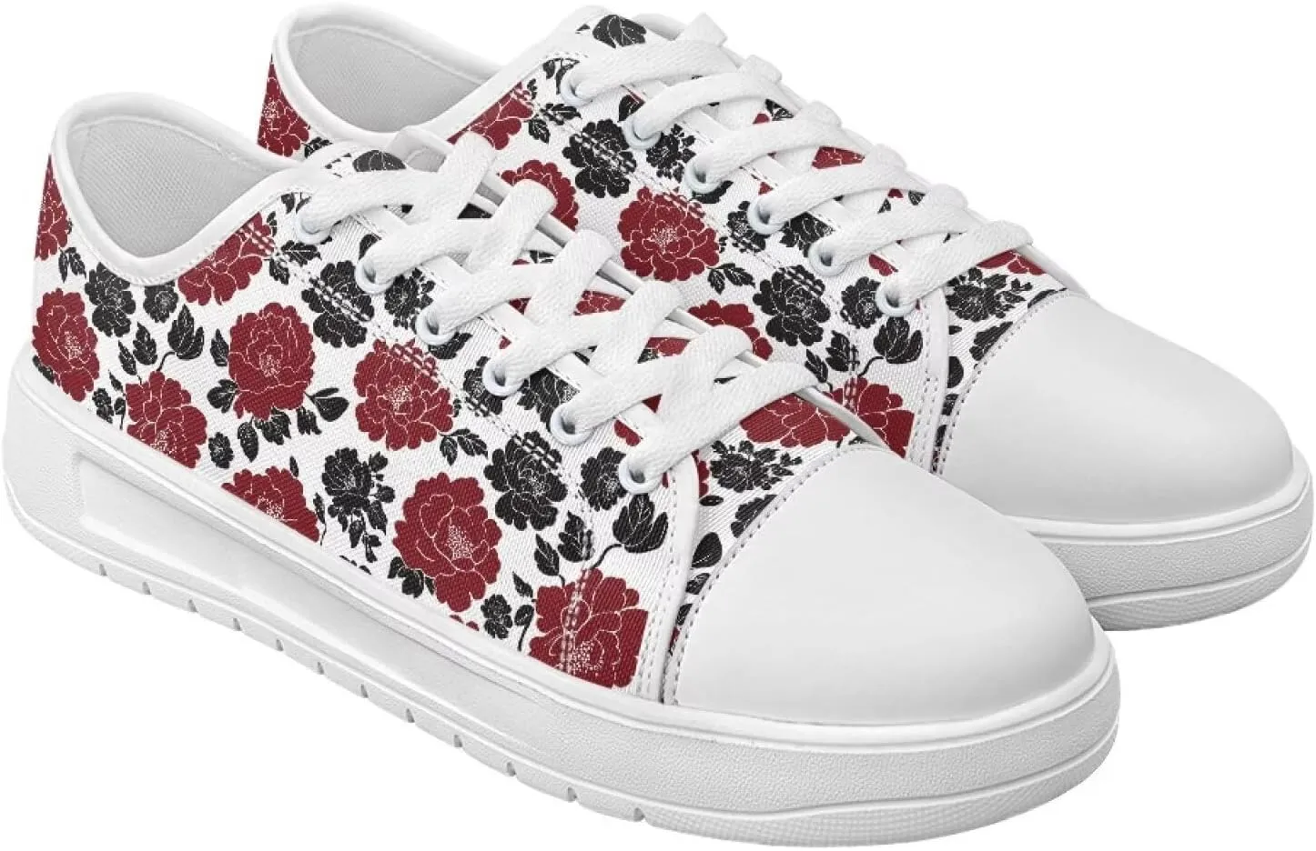 Canvas Shoes for Women Low Top Lace Up Tennis Shoes Girls Fashion Comfortable Sneakers Classic Casual Sneakers
