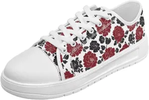 Canvas Shoes for Women Low Top Lace Up Tennis Shoes Girls Fashion Comfortable Sneakers Classic Casual Sneakers