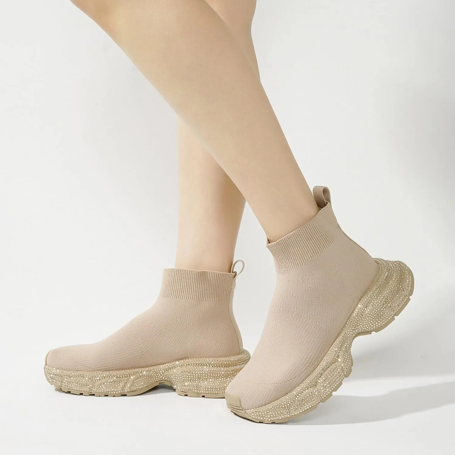 Cape Robbin Lynelle A Women's Sock Sneakers, Slip On Mesh Sock Shoes for Women, Shape Up Walking Shoes, Comfortable Womens Shoes