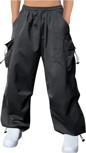 Cargo Pants for Men Baggy Big and Tall Trendy Casual Parachute Pant Harem Joggers Loose Fit with Multi Pocket Streetwear
