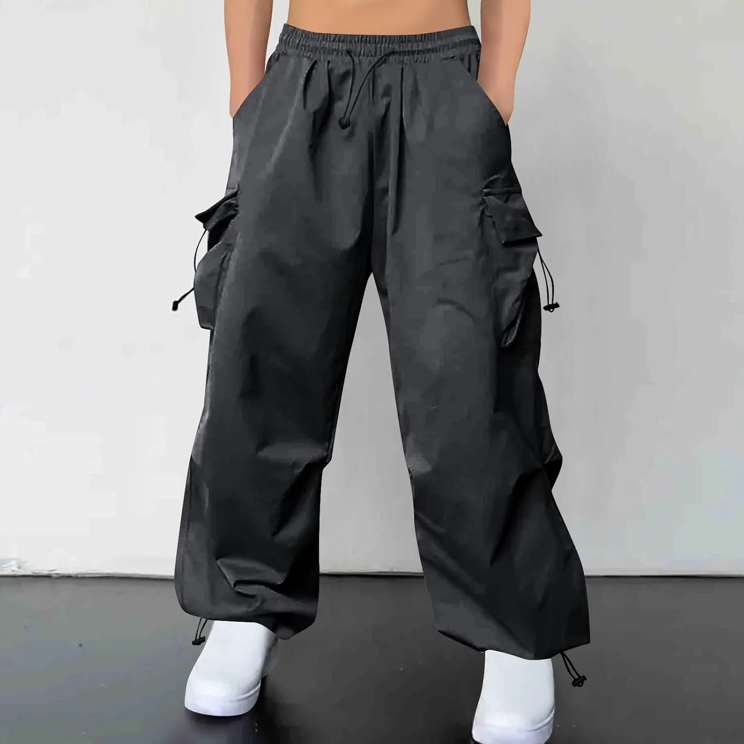 Cargo Pants for Men Baggy Big and Tall Trendy Casual Parachute Pant Harem Joggers Loose Fit with Multi Pocket Streetwear