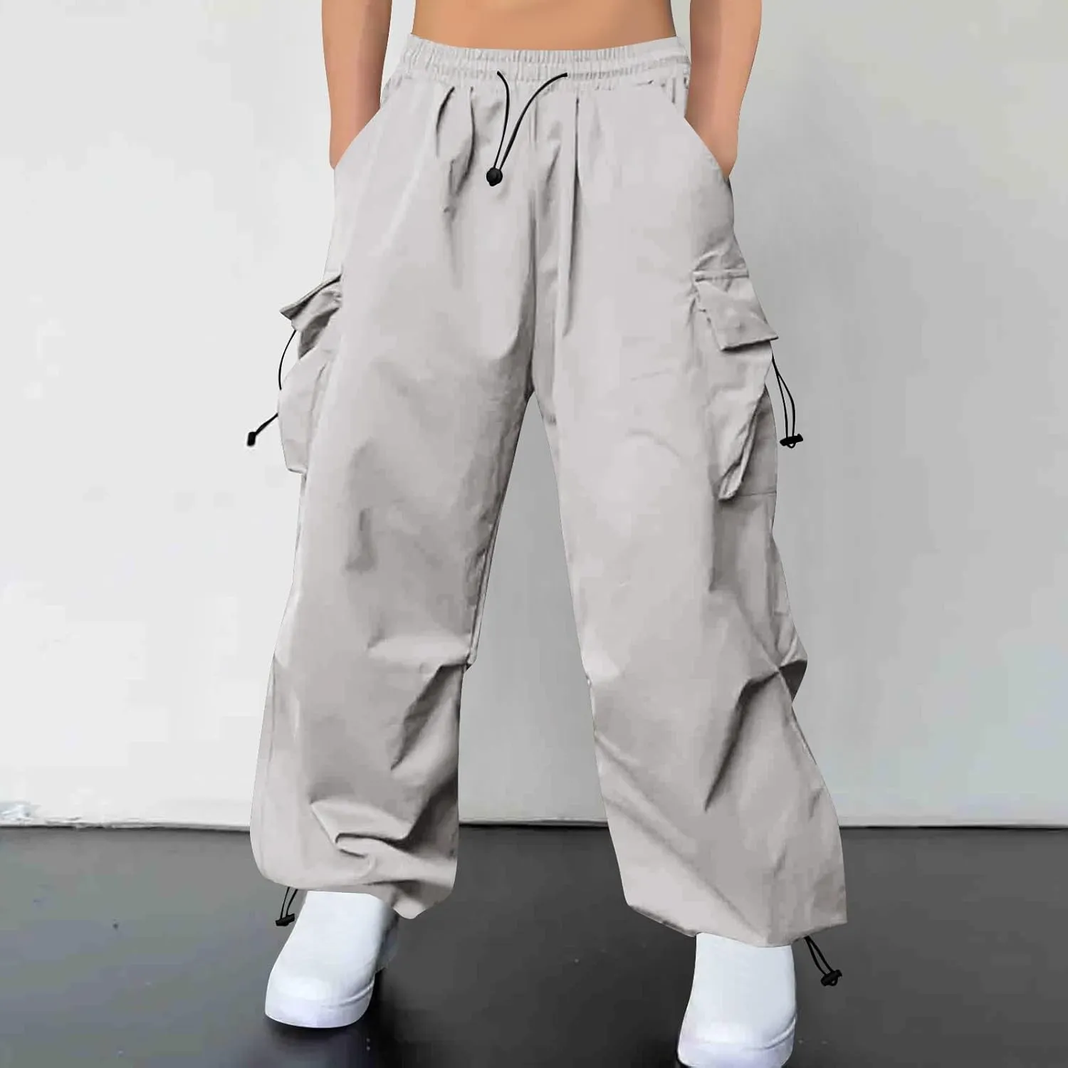 Cargo Pants for Men Baggy Big and Tall Trendy Casual Parachute Pant Harem Joggers Loose Fit with Multi Pocket Streetwear