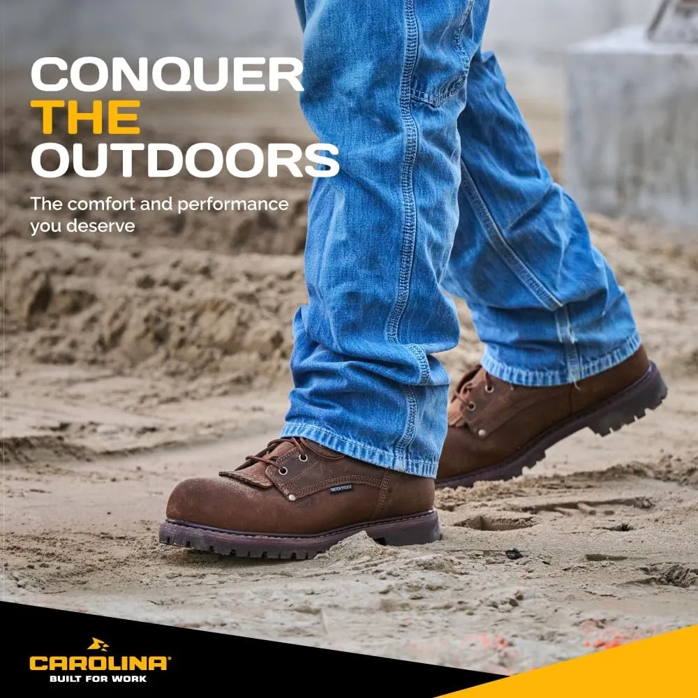 Carolina 28 Series 6” Composite Toe Work Boots for Men - Waterproof, with Durable Leather Uppers, AG7 Comfort Footbeds & Slip-Resistant Lug Outsoles