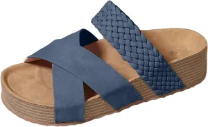 Casual Wedge Sandals Women's Thick Soled Hollow Comfortable And Lightweight Outdoor Beach Slippers Casual Outdoor Open