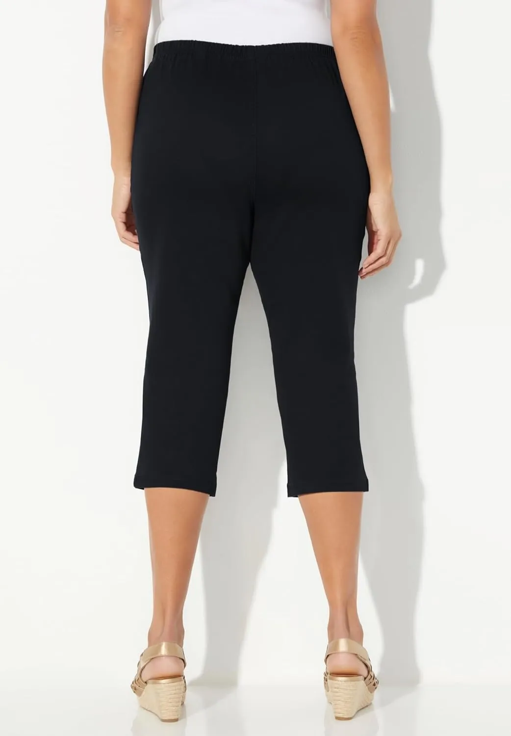 Catherines Women's Plus Size Everyday Cotton Twill Capri