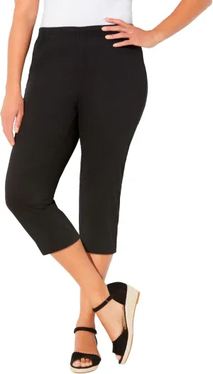 Catherines Women's Plus Size Everyday Cotton Twill Capri