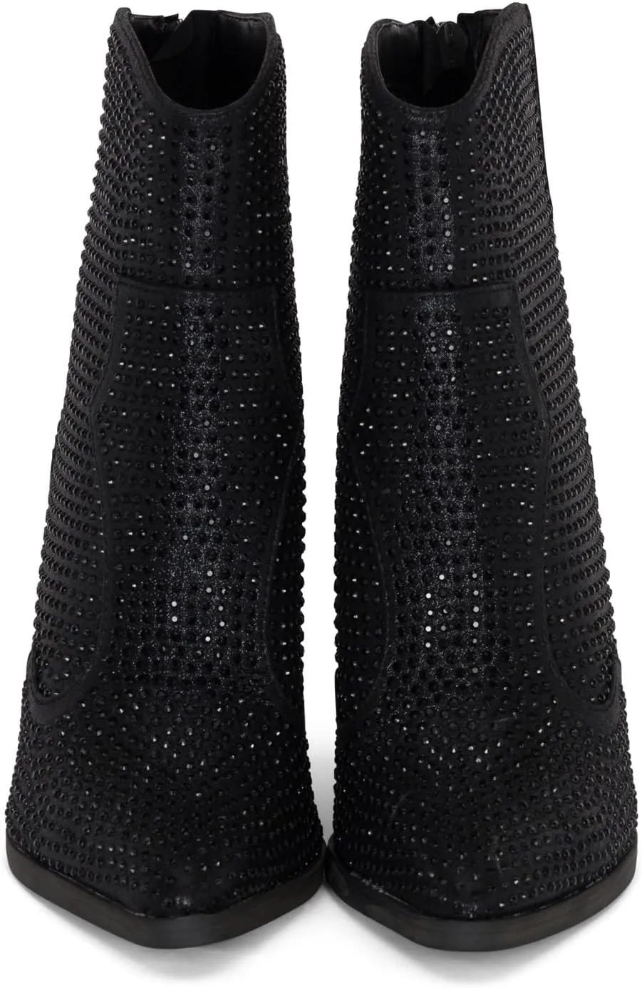 Chariot & Co Wyatt Sparkly Cowgirl Boots for Women – Silver, Gold, Black Western Ankle Booties with Rhinestones – Bedazzled Cowboy Boots 3.25” Heel