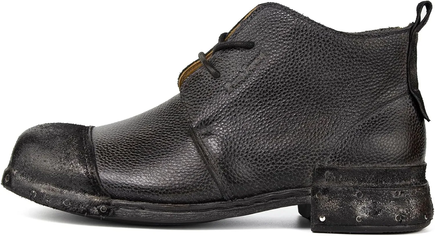 Chukka Boots Mens, Casual Leather Motorcycle Combat Boots,Dress Lace-Up Ankle Shoe, Fashion Cap Toe Boots for Men,6026-1