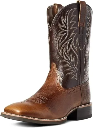 CHUUMEE Men's Fashion Round Toe Embroidered Western Cowboy Boots