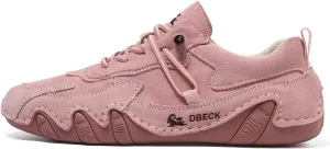 Classic Italian Handmade Suede Anti-Slip Sneakers with Elastic Band for Womens Slip-on Outdoor Non Slip Low Top Hiking Sport Walking Casual Beck Shoes