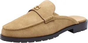 Coach Women's Jocelyn Backless Loafer, Charcoal/Black, 6.5