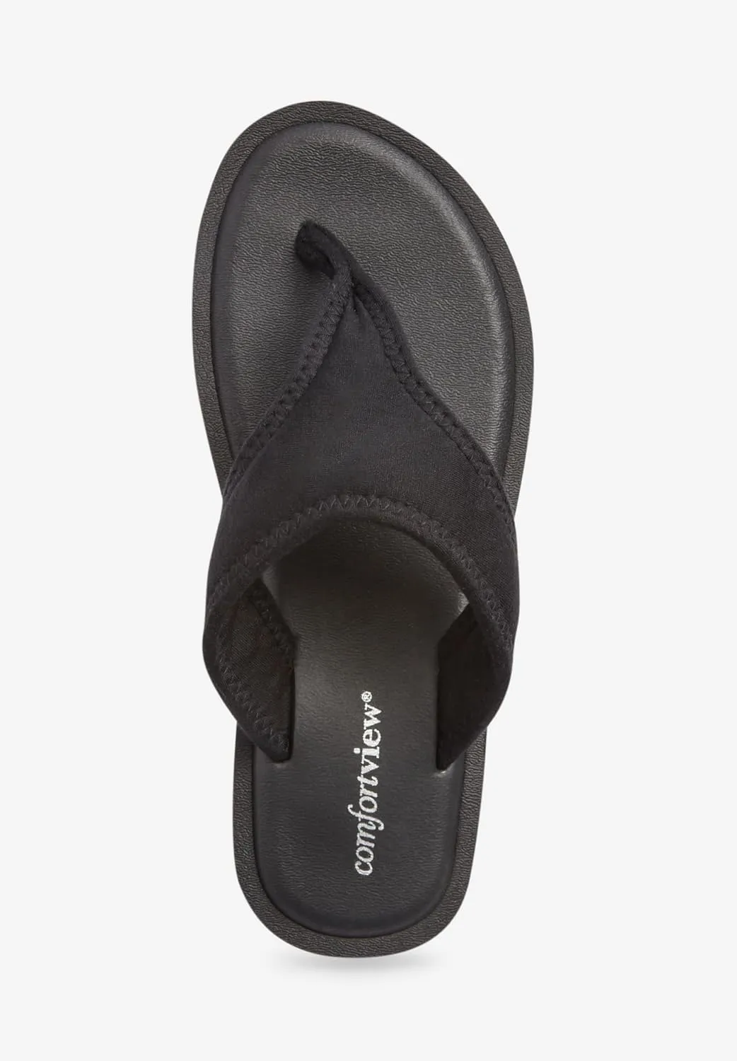 Comfortview Women's Wide Width The Sylvia Soft Footbed Sandal