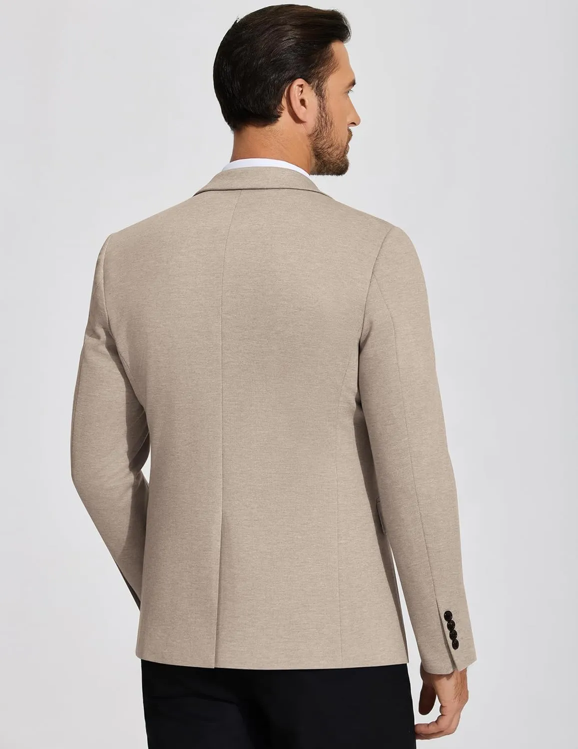 COOFANDY Mens Casual Blazer Knit Sport Coat Lightweight Two Button Suit Jacket