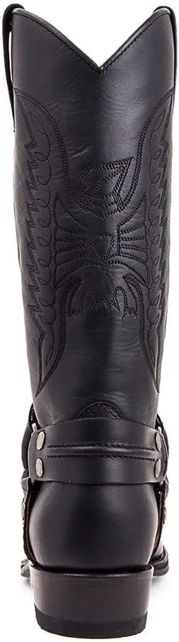 Cowboy Boots For Men Classic Durable Square Toe Steel Toe Toe Embroidered Western Rodeo Mid-Calf Boots Men's Fashion Men's Boots Men's Shoes