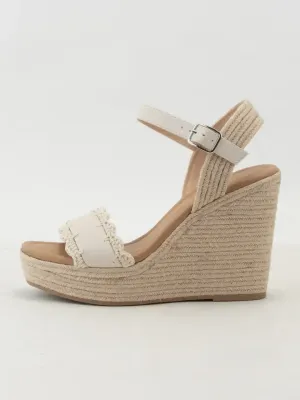 CROCHET LACED WEDGE HEELS