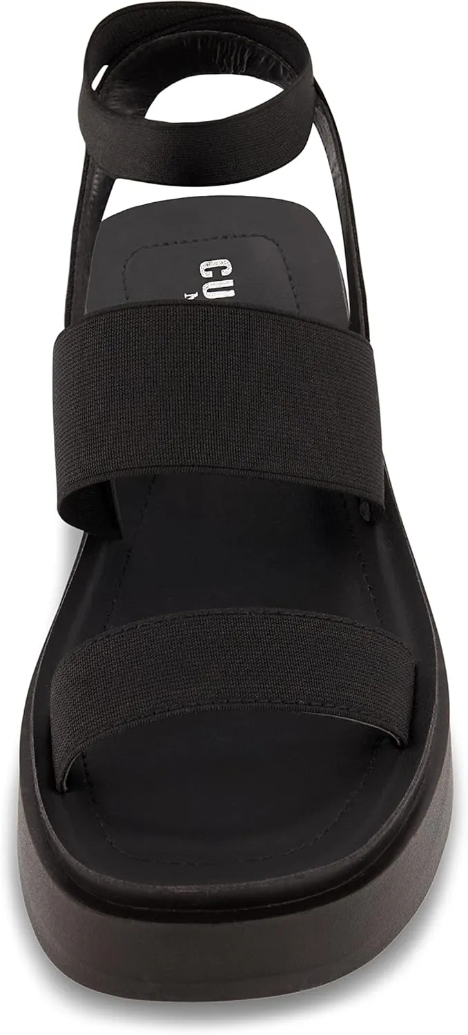 CUSHIONAIRE Women's Pixar stretch platform sandal with  Memory Foam