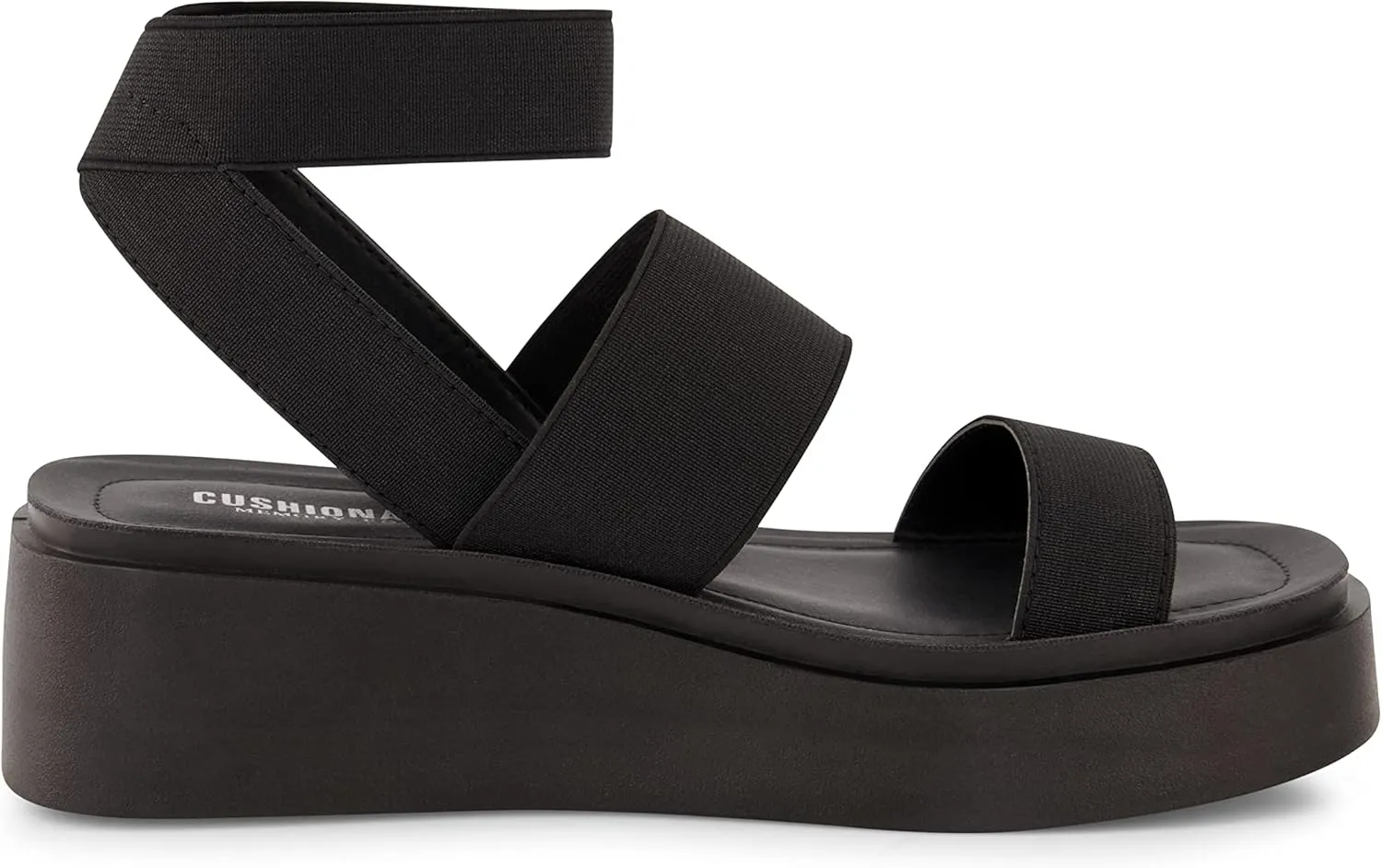CUSHIONAIRE Women's Pixar stretch platform sandal with  Memory Foam