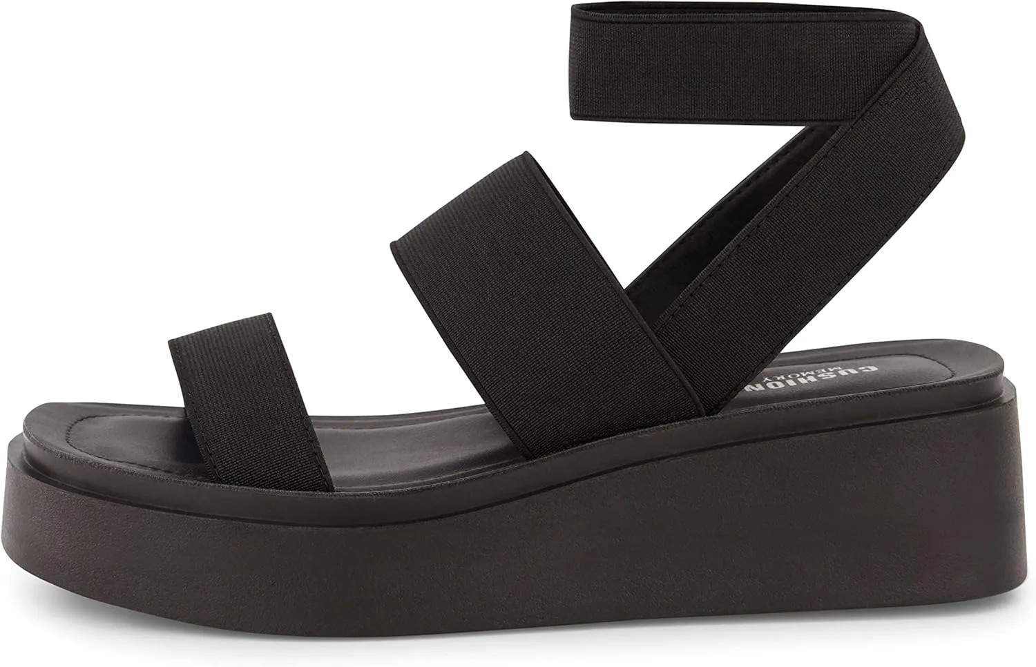 CUSHIONAIRE Women's Pixar stretch platform sandal with  Memory Foam