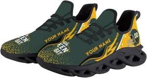 Custom Football Sneakers City Breathable Sports Slip-on Shoes Personalized Name Number, Gifts for Football Fans Men Women