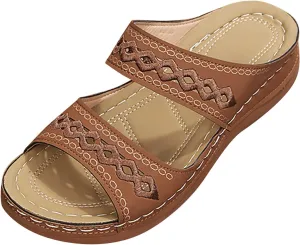 Eduavar Sandals for Women Dressy Summer, Orthopedic Sandals for Women Casual Open Toe Sandals Slippers Summer Beach Sandals