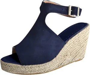 Eduavar Wedge Sandals for Women, Sandals Women Retro Roman Sandals Summer Breathable Sandals Outdoor Flip Flops