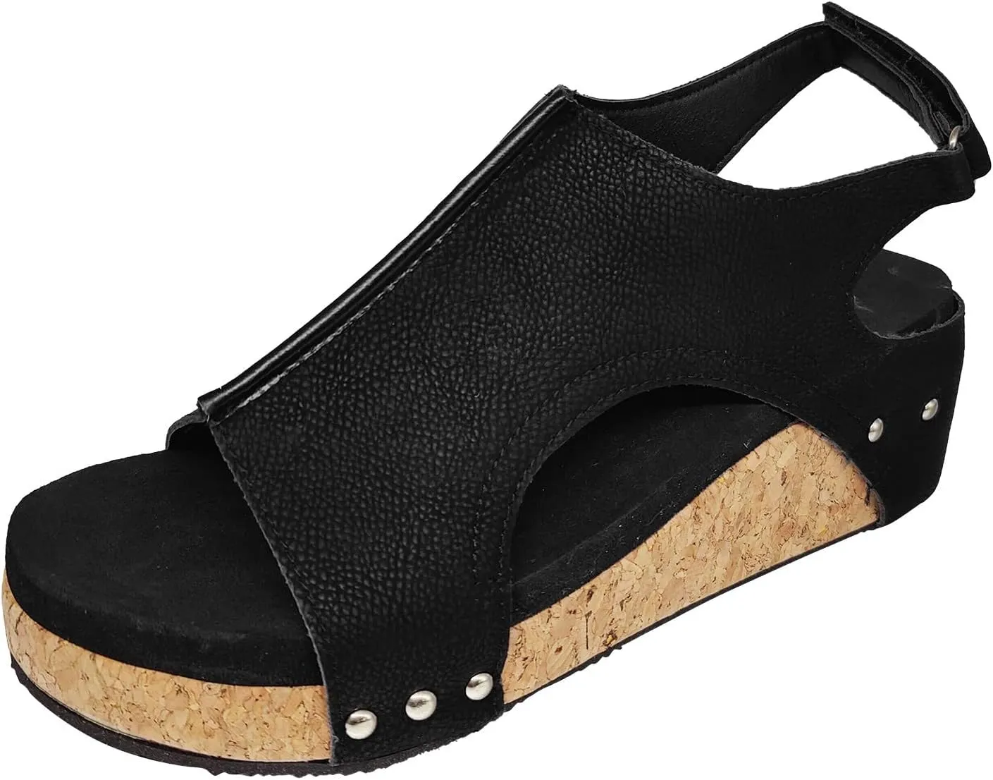Eduavar Womens Sandals, Womens Sandals Casual Summer High Platform Sandals Espadrille Ankle Strap Sandals
