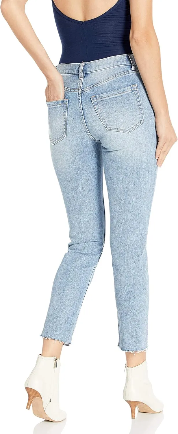 Ella Moss Women's High Rise Slim Straight Ankle Jean