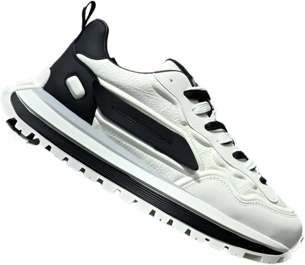 [Ellniges]【Chunky Sole】Men's Casual Dad Shoes, Breathable Sneakers with Thickened Platform for Height Increase, Non-Slip Gym & Outdoor Walking Shoes, Lightweight Urban Lifestyle Footwear for Men