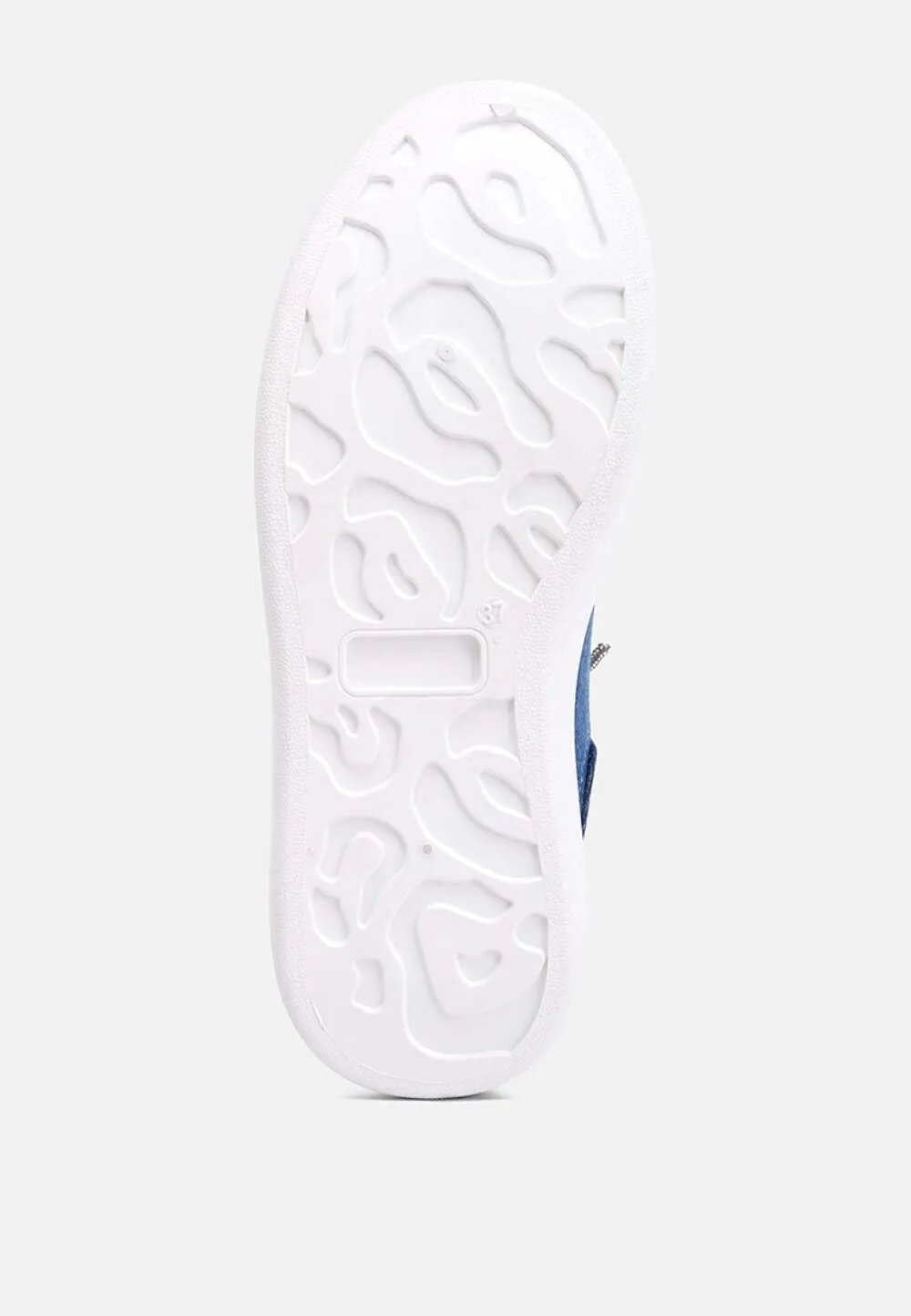 ENA Rhinestone Embellished Denim Sneakers