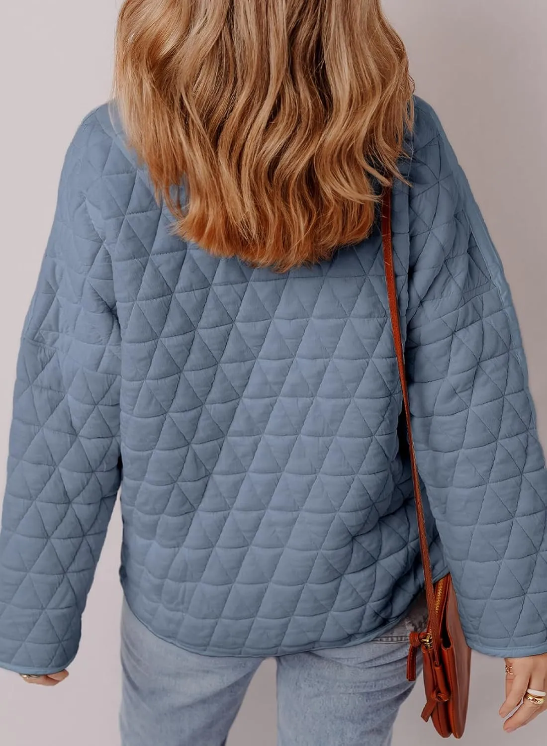 EVALESS Women's Lightweight Diamond Quilted Jacket Casual Winter Open Front Button Down Puffer Coat Outwear Cardigan