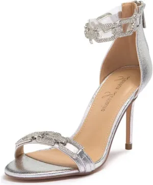 Farla Rhinestones Open Toe Chain Ankle Strap Formal Prom Sandals
