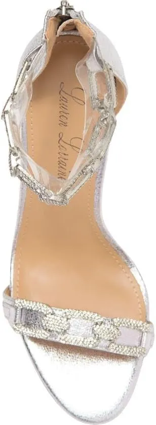 Farla Rhinestones Open Toe Chain Ankle Strap Formal Prom Sandals