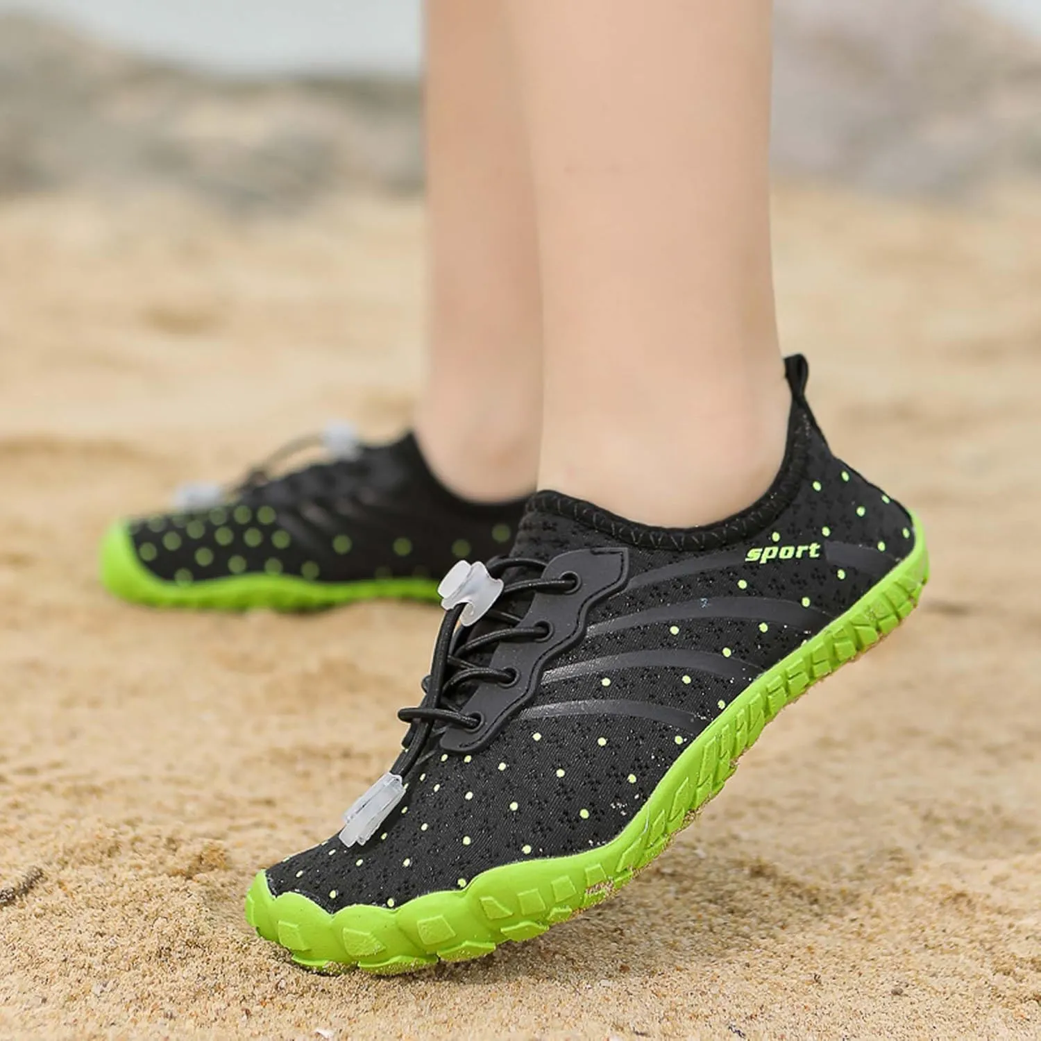 Fashion Boys Girls' Width Edition Lightweight Comfortable Wading Beach Shoes, Casual Skateboarding Shoes , Versatile Anti slip Walking Shoes, Outdoor Jogging Shoes, Leisure Dance Shoes, Park Flats