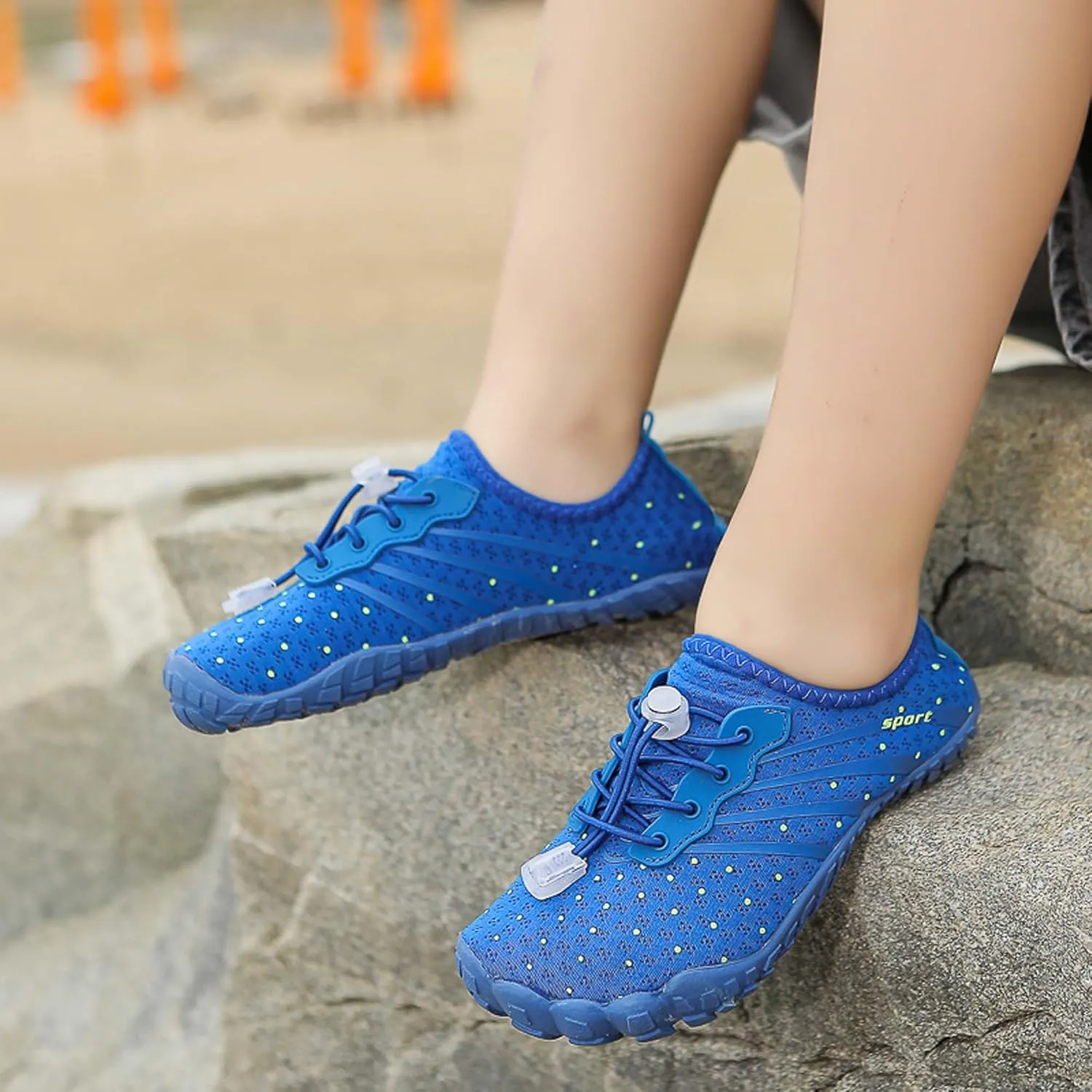 Fashion Boys Girls' Width Edition Lightweight Comfortable Wading Beach Shoes, Casual Skateboarding Shoes , Versatile Anti slip Walking Shoes, Outdoor Jogging Shoes, Leisure Dance Shoes, Park Flats