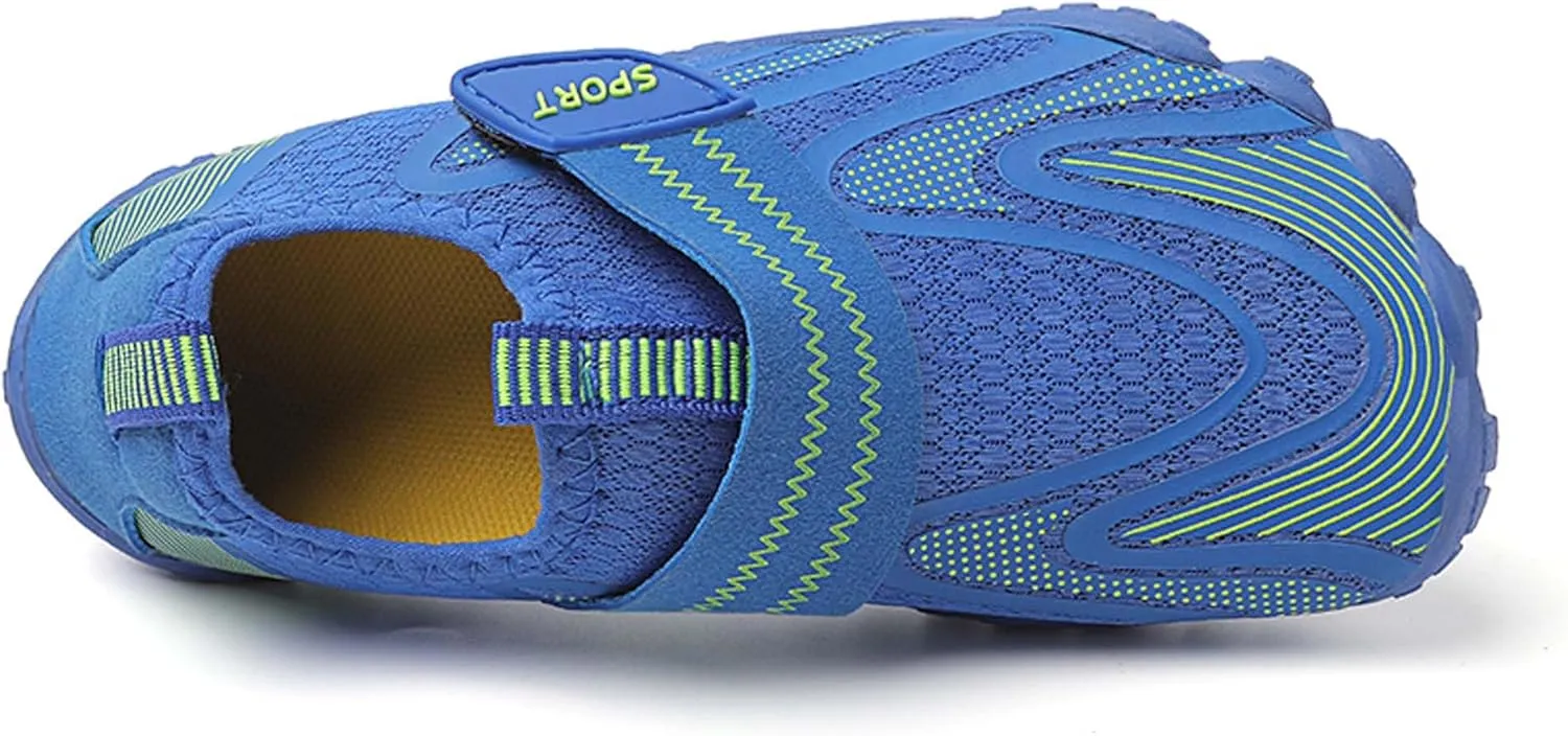 Fashion Boys Girls' Width Edition Lightweight Comfortable Wading Beach Shoes, Casual Skateboarding Shoes , Versatile Anti slip Walking Shoes, Outdoor Jogging Shoes, Leisure Dance Shoes, Park Flats