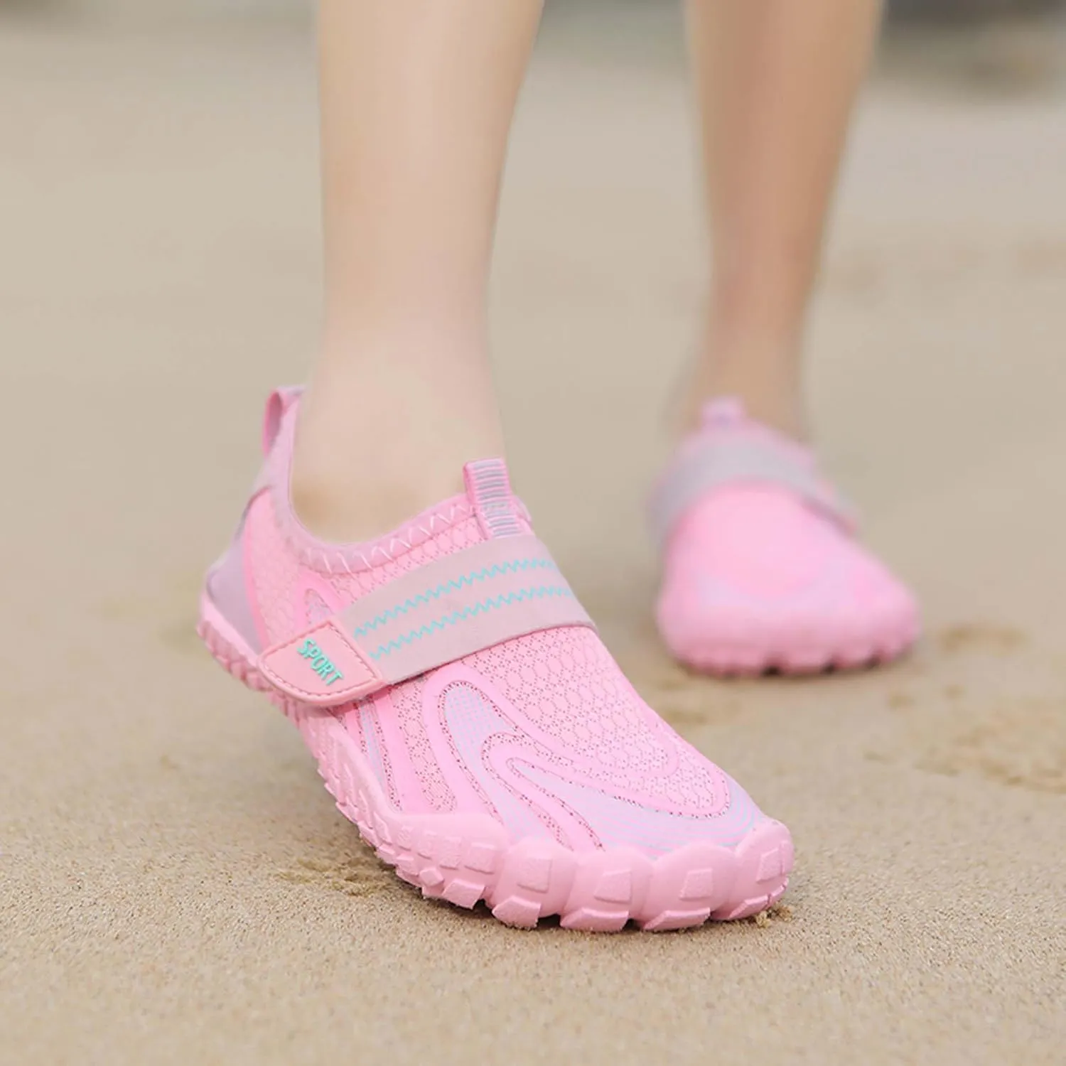 Fashion Boys Girls' Width Edition Lightweight Comfortable Wading Beach Shoes, Casual Skateboarding Shoes , Versatile Anti slip Walking Shoes, Outdoor Jogging Shoes, Leisure Dance Shoes, Park Flats