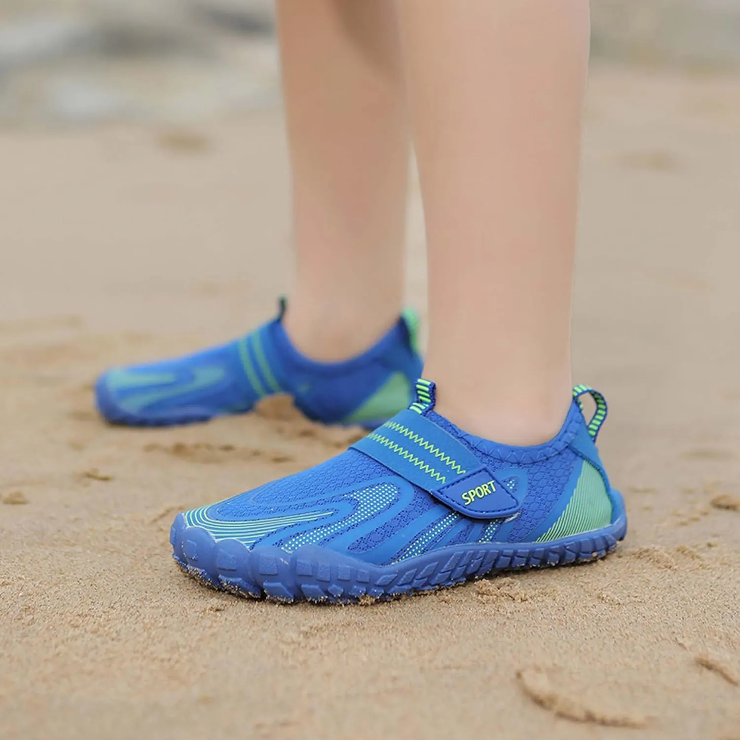 Fashion Boys Girls' Width Edition Lightweight Comfortable Wading Beach Shoes, Casual Skateboarding Shoes , Versatile Anti slip Walking Shoes, Outdoor Jogging Shoes, Leisure Dance Shoes, Park Flats
