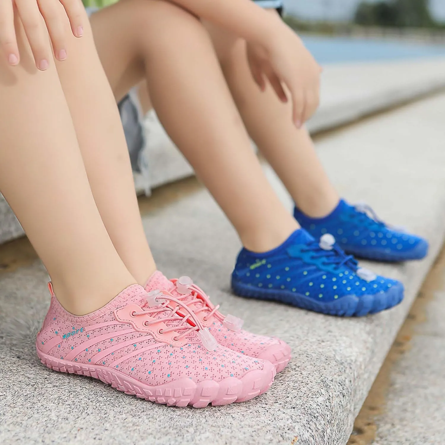 Fashion Boys Girls' Width Edition Lightweight Comfortable Wading Beach Shoes, Casual Skateboarding Shoes , Versatile Anti slip Walking Shoes, Outdoor Jogging Shoes, Leisure Dance Shoes, Park Flats