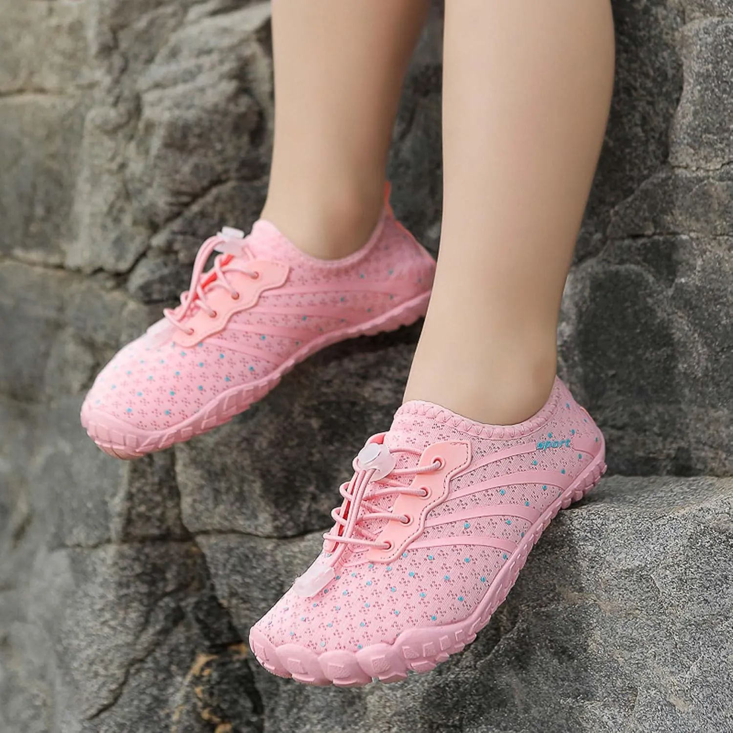 Fashion Boys Girls' Width Edition Lightweight Comfortable Wading Beach Shoes, Casual Skateboarding Shoes , Versatile Anti slip Walking Shoes, Outdoor Jogging Shoes, Leisure Dance Shoes, Park Flats