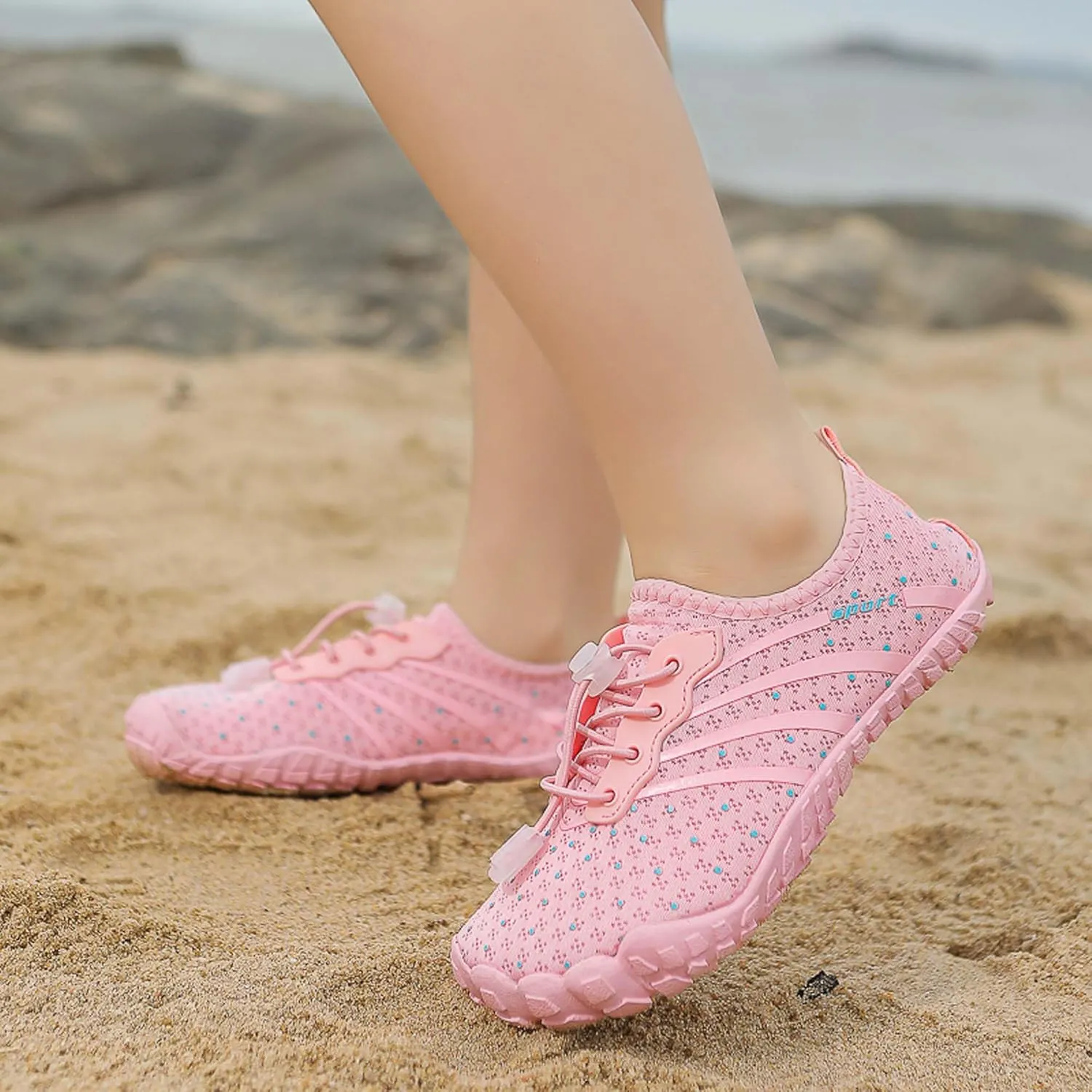 Fashion Boys Girls' Width Edition Lightweight Comfortable Wading Beach Shoes, Casual Skateboarding Shoes , Versatile Anti slip Walking Shoes, Outdoor Jogging Shoes, Leisure Dance Shoes, Park Flats