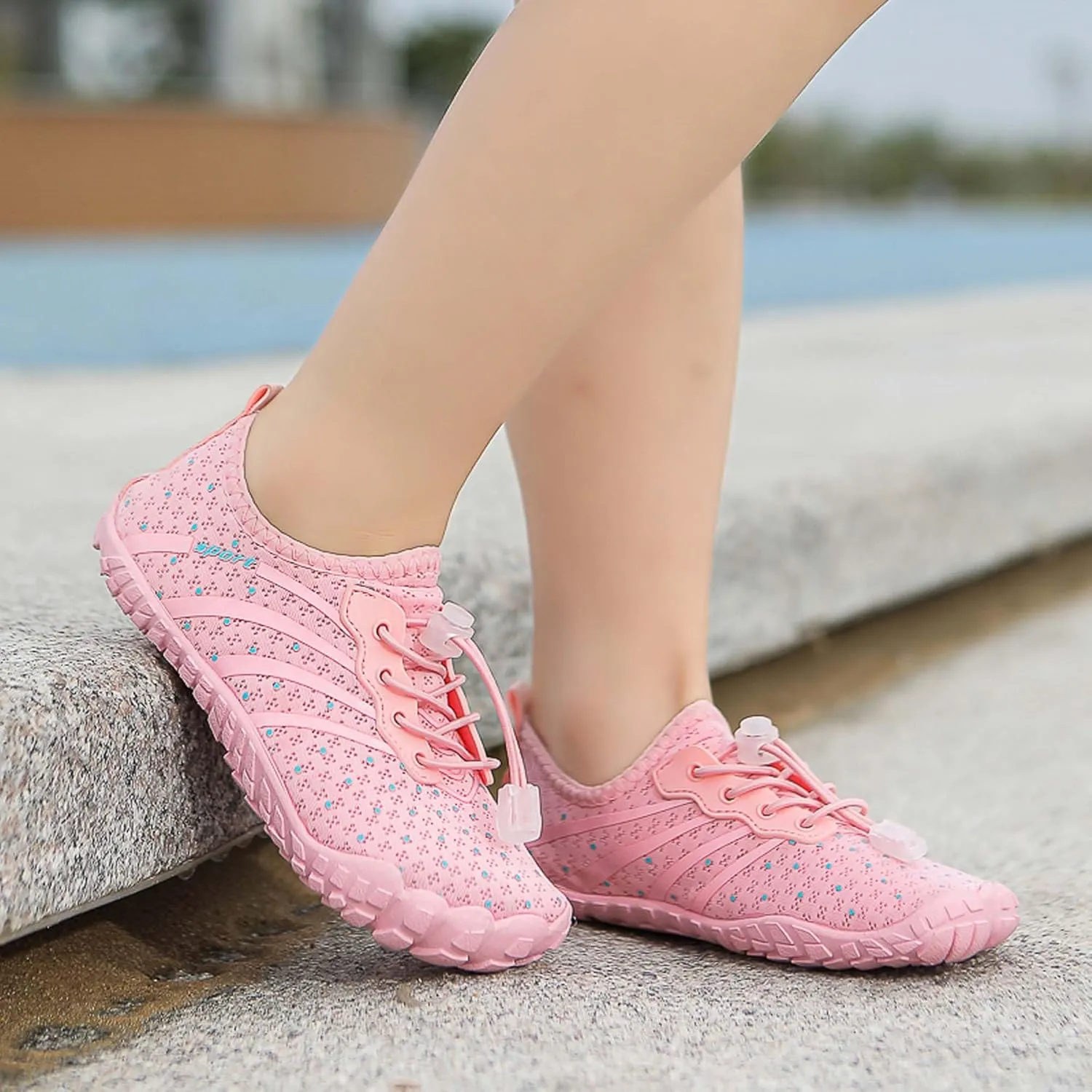 Fashion Boys Girls' Width Edition Lightweight Comfortable Wading Beach Shoes, Casual Skateboarding Shoes , Versatile Anti slip Walking Shoes, Outdoor Jogging Shoes, Leisure Dance Shoes, Park Flats