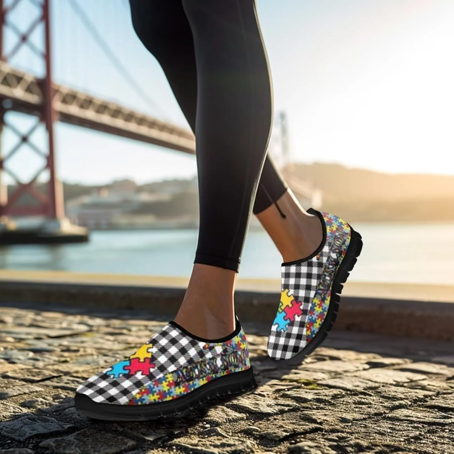 Fashion Shoes for Ladies Soft Casual Everyday Shoes Breathable Anti-Slip Hiking Sneakers