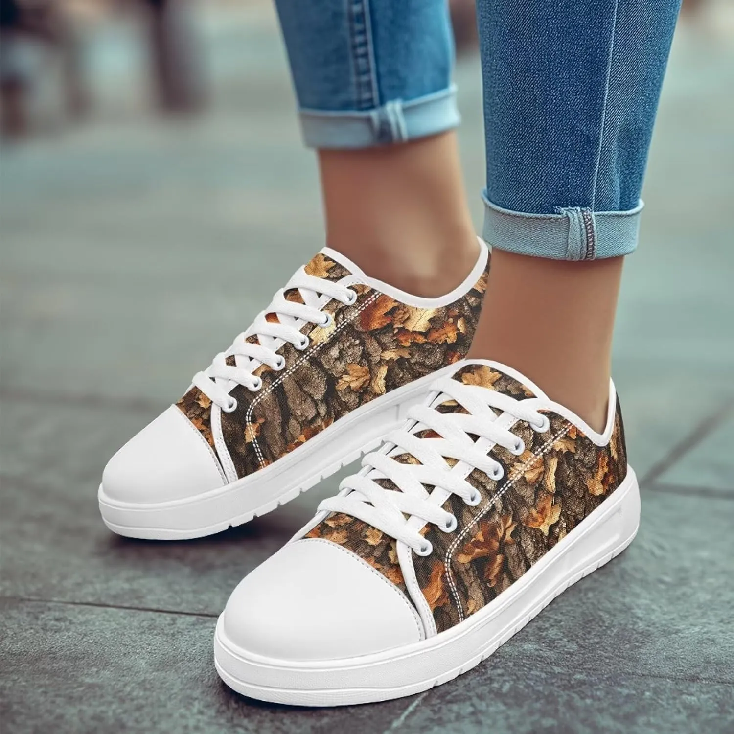 Fashion Sneakers for Women Lace up Memory Foam Insole and Non-Slip Womens Shoes Dressy Casual Spring Shoes