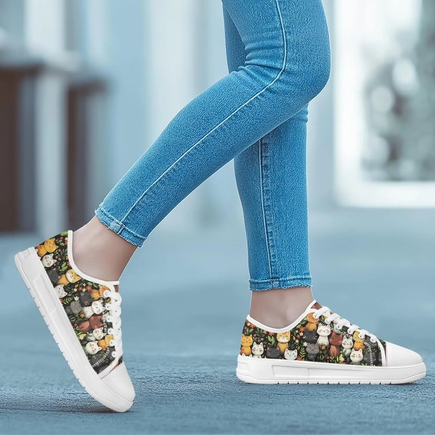 Fashion Sneakers for Women Lace up Memory Foam Insole and Non-Slip Womens Shoes Dressy Casual Spring Shoes