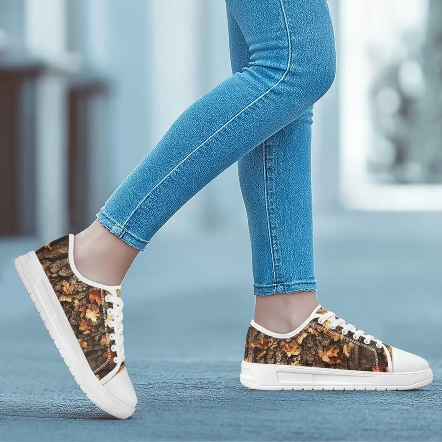 Fashion Sneakers for Women Lace up Memory Foam Insole and Non-Slip Womens Shoes Dressy Casual Spring Shoes