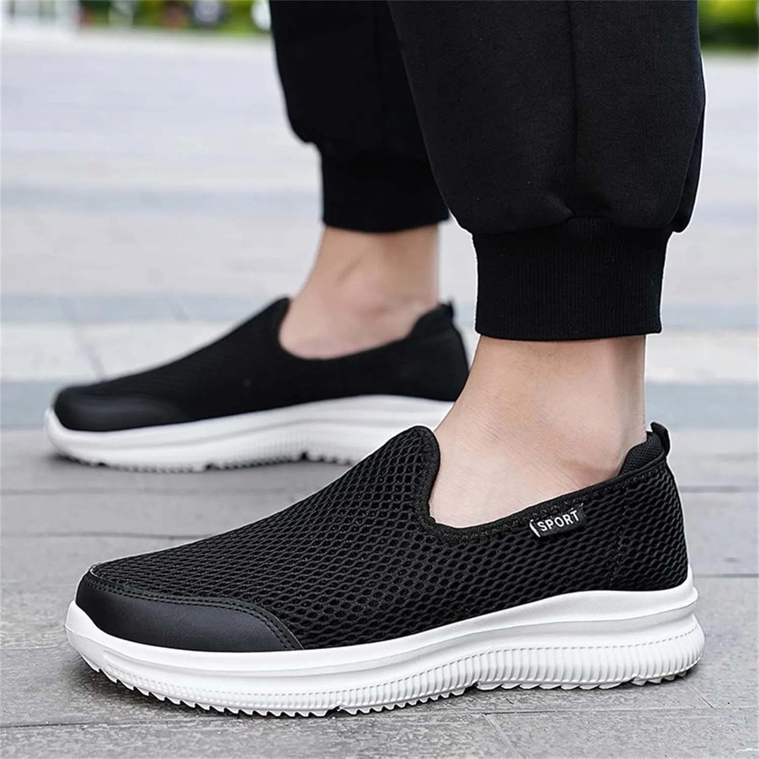 Fashion Summer Men Breathable Mesh Flat Elastic Casual Shoes Mens Sneaker Socks Sneaker