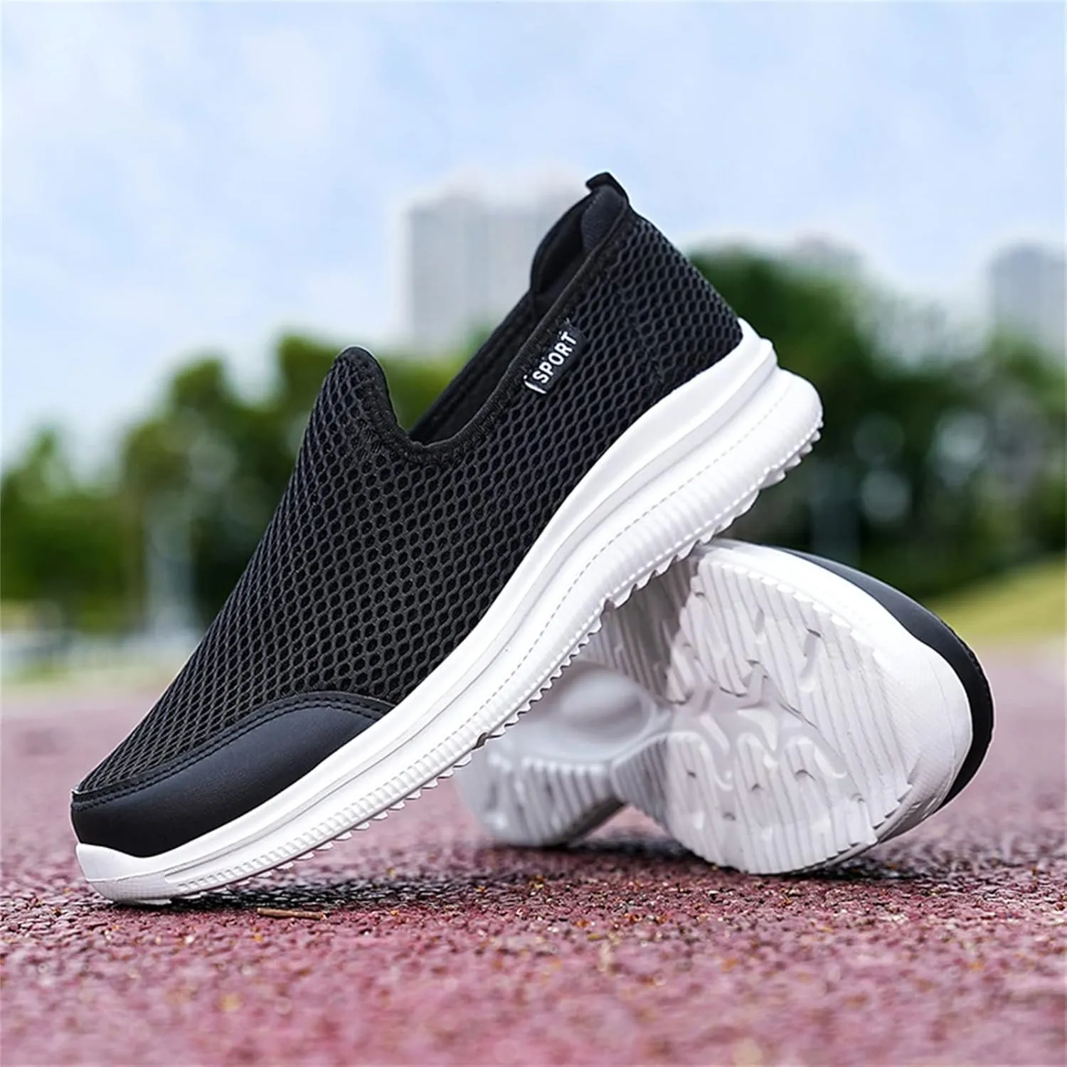 Fashion Summer Men Breathable Mesh Flat Elastic Casual Shoes Mens Sneaker Socks Sneaker