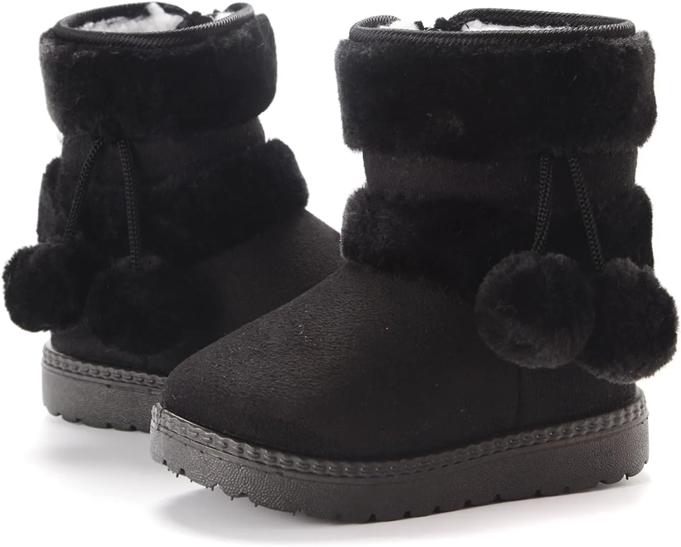 Fashion Winter Bowknot Platform Boots Kids Ankle Boots Toddler Kids Wool Lined Slippers Girls Boys Outdoor Warm Indoor Home Anti Slip Trendy Mini Boots